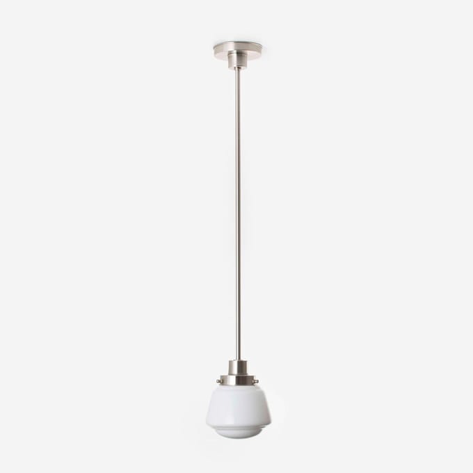 Hanglamp High Button 20's Matnikkel - Art Deco Trade