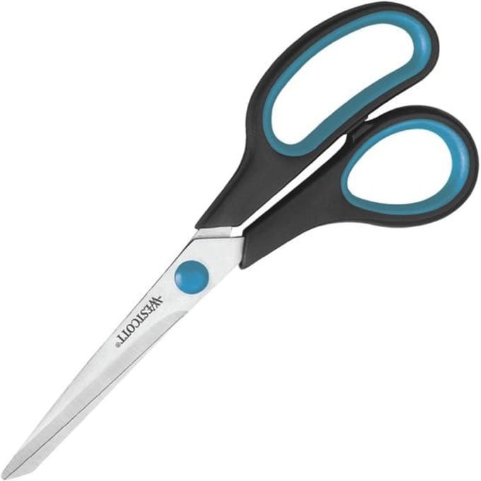 Westcott schaar - easy grip - 21cm - RVS - soft grip - linkshandig - AC-E30282