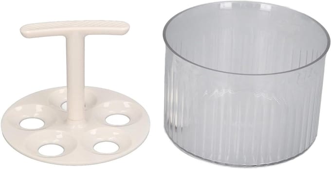 Gehaktbal Maker - Keuken Hulp - Snelle Maaltijd Prep - Knoeivrij Werken - 5 Ballen - Creme Wit