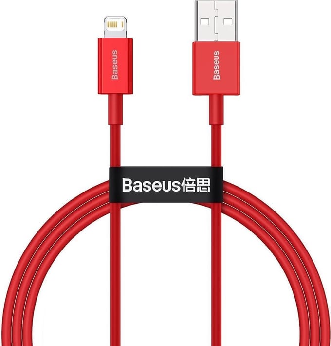 Baseus Superior Series USB naar Lightning 2.4A Rood 1 Meter