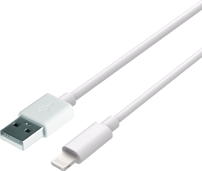 USB naar Lightning Kabel - Oplader - Oplaadkabel Geschikt voor Apple / Iphone oplader - MFI gecertificeerd- 20cm - Wit - Cazy