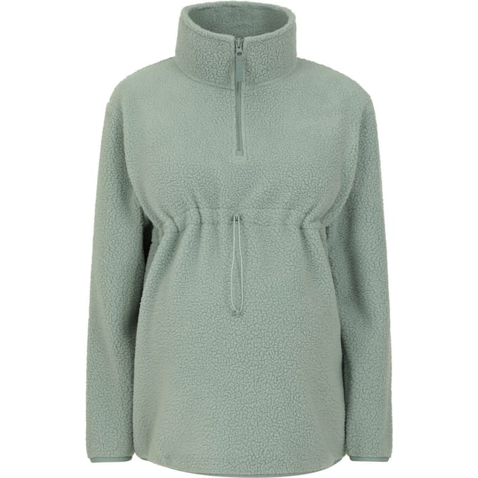 Mountain Warehouse Dames/Dames Sherpa Half Rits Zwangerschaps Fleece Top (Groen)