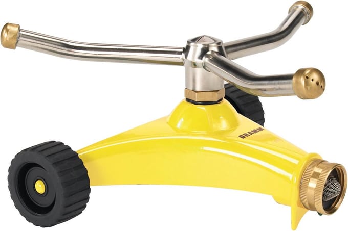 Premium 3-arm wervelsproeier met zware metalen basis op wielen