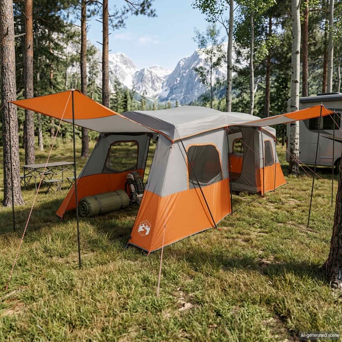 vidaXL - Instant - Tent - met - Regenhoes - Waterdicht - 3-persoons
