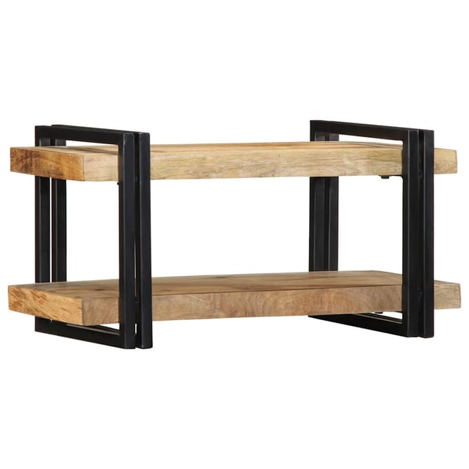 vidaXL - Wandschap - 70x33x35 - cm - massief - ruw - mangohout