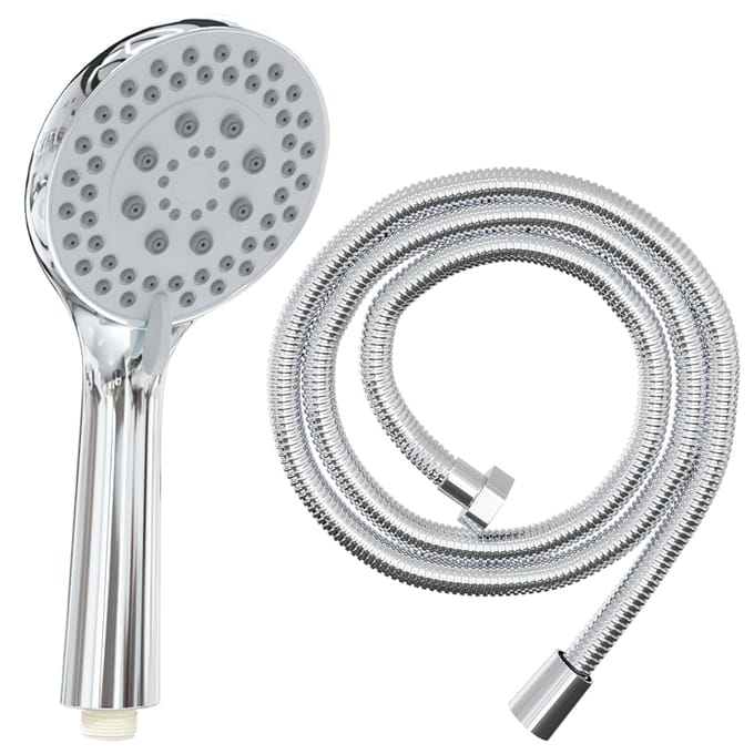 vidaXL - Douchkop - Set - Chroom - 150 - cm - Roestvrij - staal