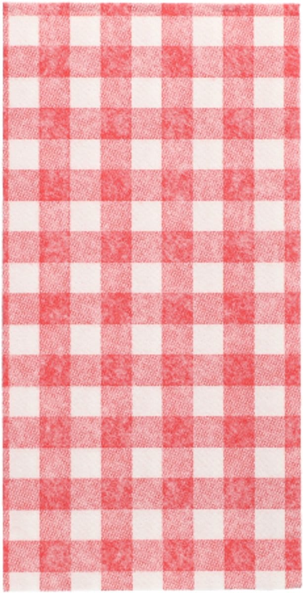 50 Servetten ROYAL Collection 1/8 vouw 40 cm x 40 cm rood Vichy Karo