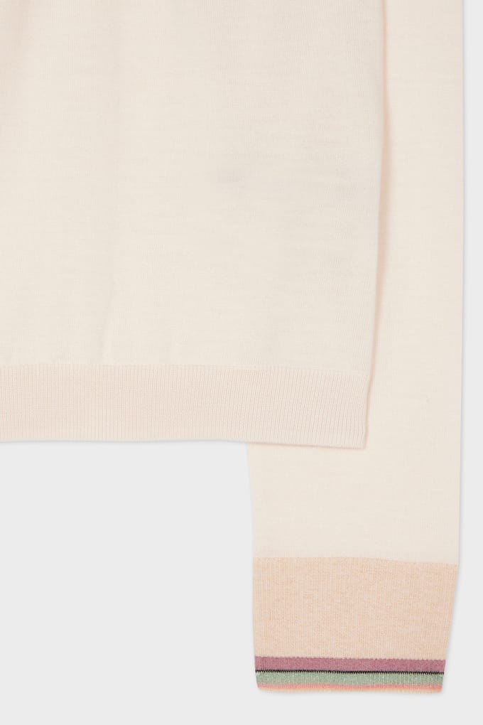 Paul Smith Womens Knitted Sweater Crew Neck Off White Maat: S | Sweaters Outlet | Dames | Wit