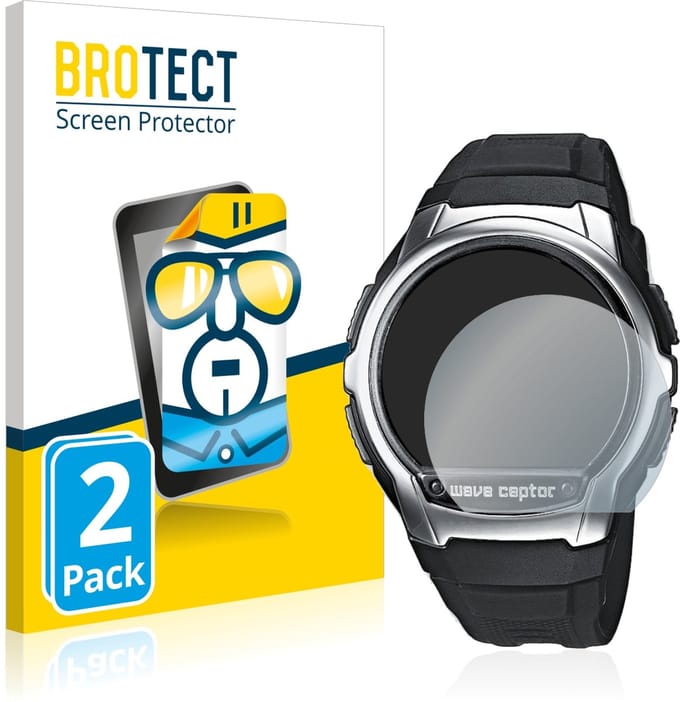 BROTECT - Screenprotector voor Casio Wave Ceptor WV-58 - Folie Beschermfolie transparant 2 Stuks