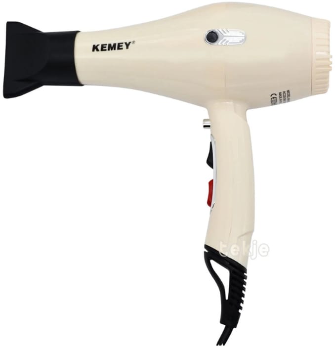 Kemei KM-6878 Professionele Föhn - 1300W - beige/wit