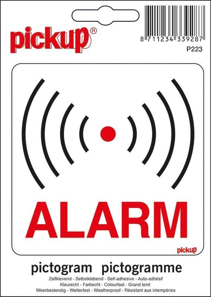 Pickup Pictogram 10x10 cm - ALARM -ALARME