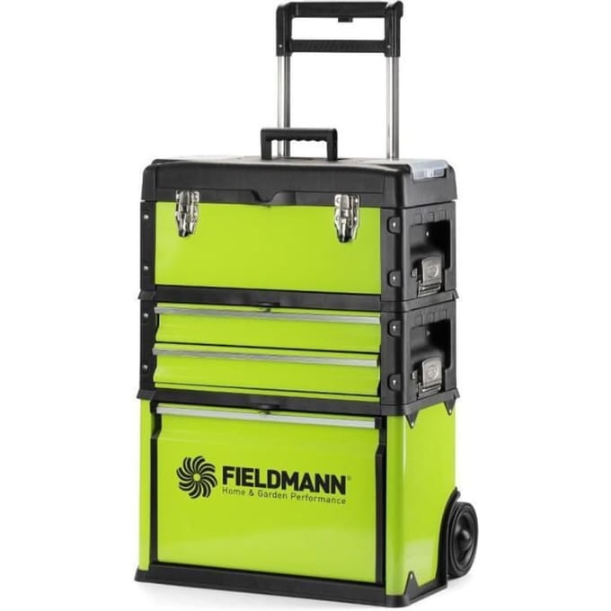 FIELDMANN – FDN 4150 – Gereedschapskist op wielen – Metaal – 3 delen