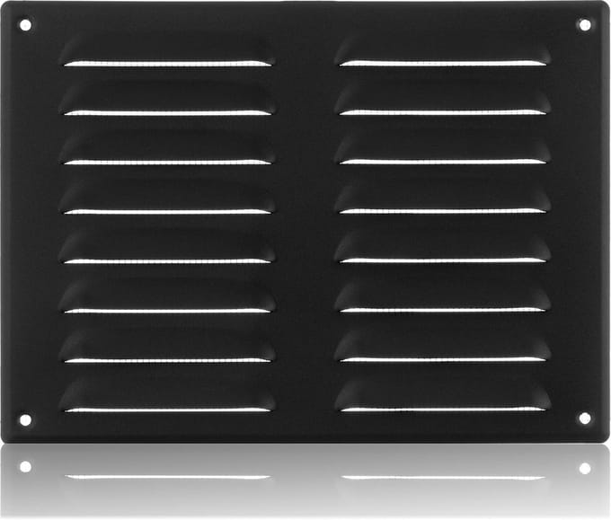 Ventilatierooster Staal 260x190mm Antraciet met Ingebouwd Muggengaas