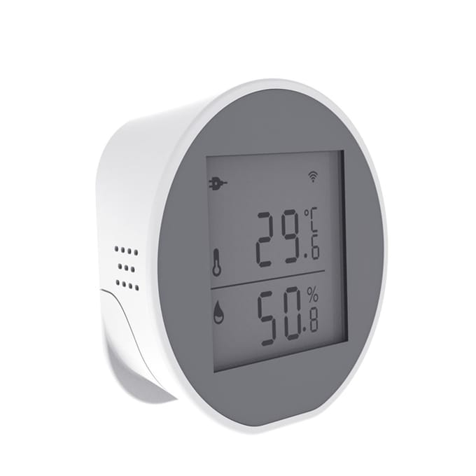Slimme WiFi-temperatuur-vochtigheidsmonitor Draadloze temperatuur-vochtigheidssensor TUYA APP-melding wit