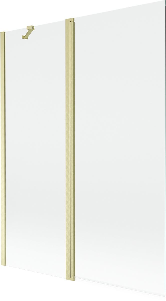 Mexen Mist douchewand 2-delig 130 x 150 , transparant, mat goud - 8A9-130-011-55-00