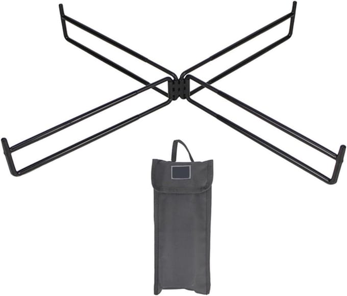 Koelbox Houder - Ijsbox Standaard - Outdoor Picknick - Opvouwbaar Ontwerp - 52 cm - Zwart
