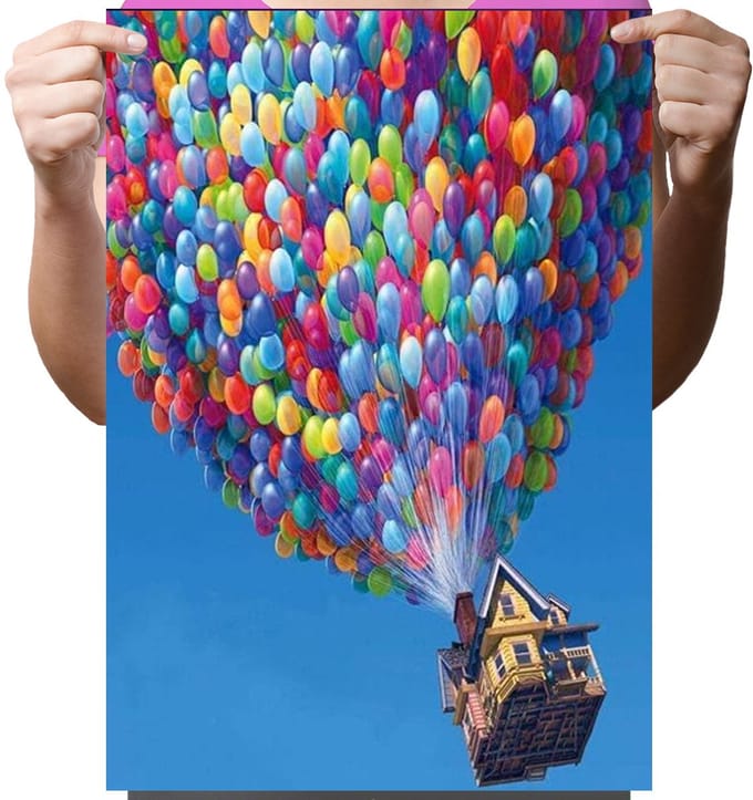 Diamond Painting - Inne Serie - 30x40 cm - Krajobraz - Balony