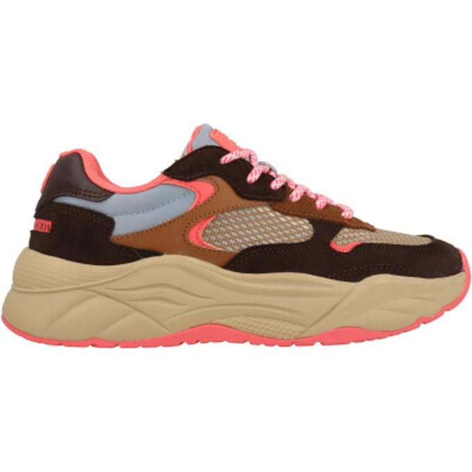 Scotch & Soda Celeste Sneakers Laag - Donkerbruin - Maat 41