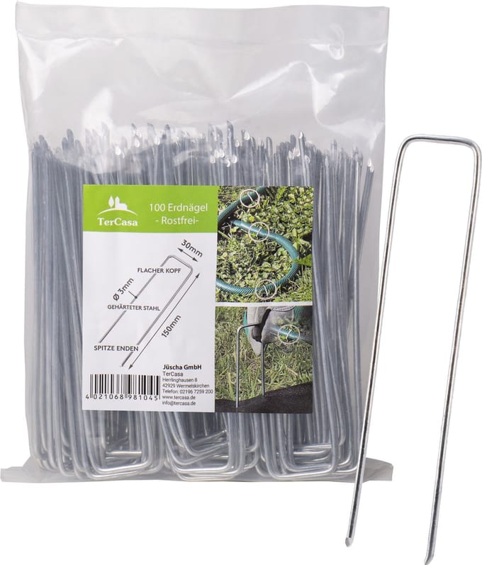 TerCasa grondpennen - RVS - 30x150mm - 100 stuks - JU-998104