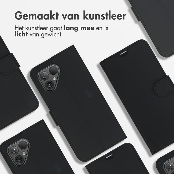 Accezz Hoesje - Geschikt voor Fairphone 5 - Wallet Softcase Bookcase - Zwart