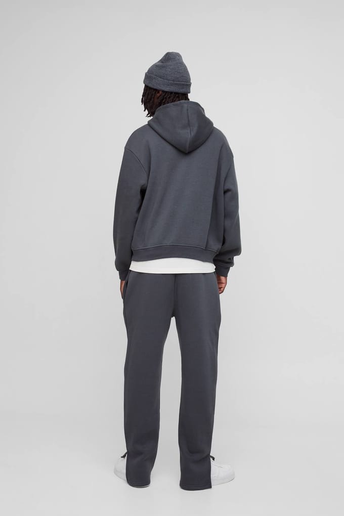 330GSM Regular Fit Split Hem Jogger | Charcoal | Size XL