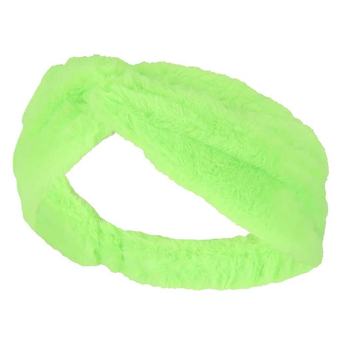 Haarband - fake fur - neon - Fluor groen