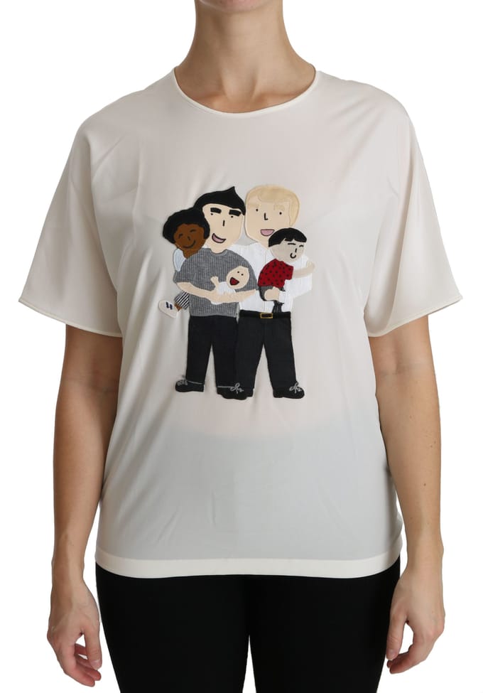 Dolce Gabbana Familie Appliqué T-shirt Tsh4297