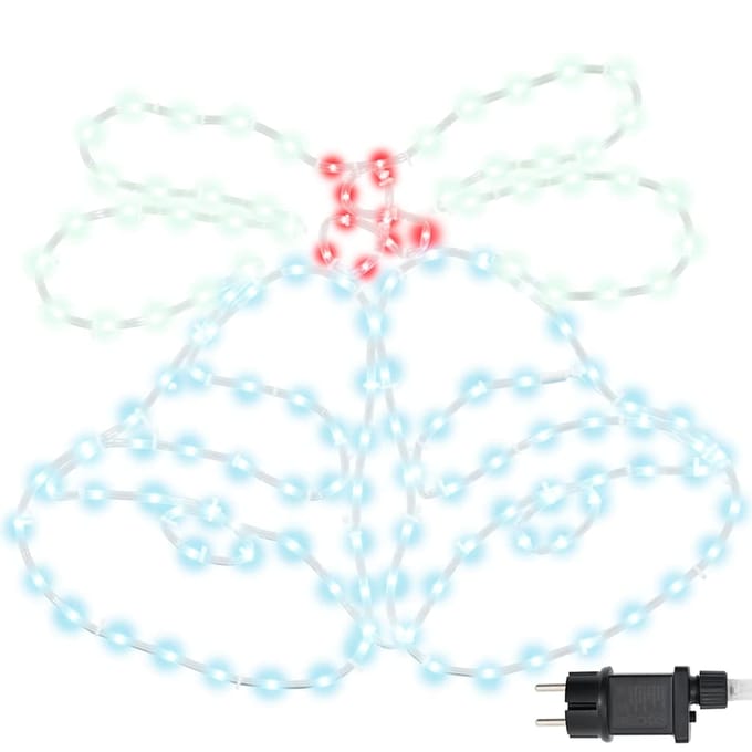 vidaXL - Kerstbel - 144 - LED's - Multikleur - 57 - x - 47,5 - cm - PVC