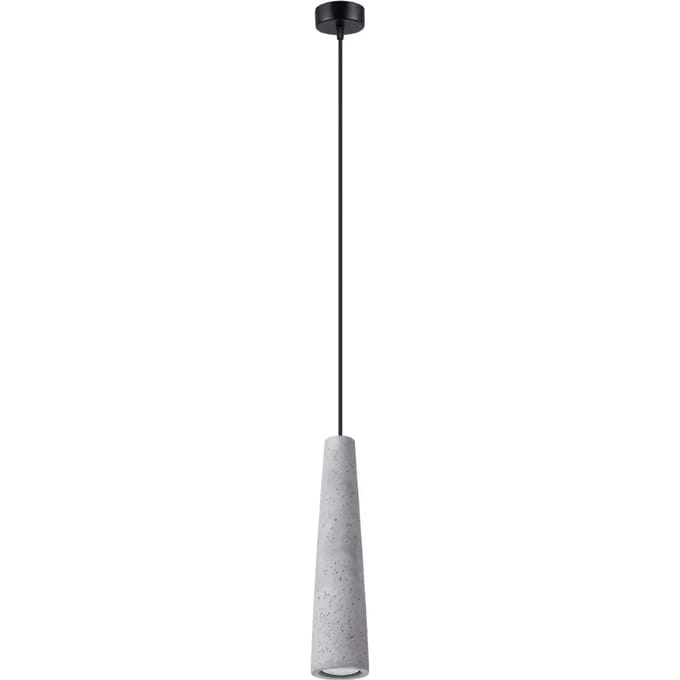 Sollux Lighting Plafondlamp Electra - GU10 - grijs - concreet - 8x8x125cm