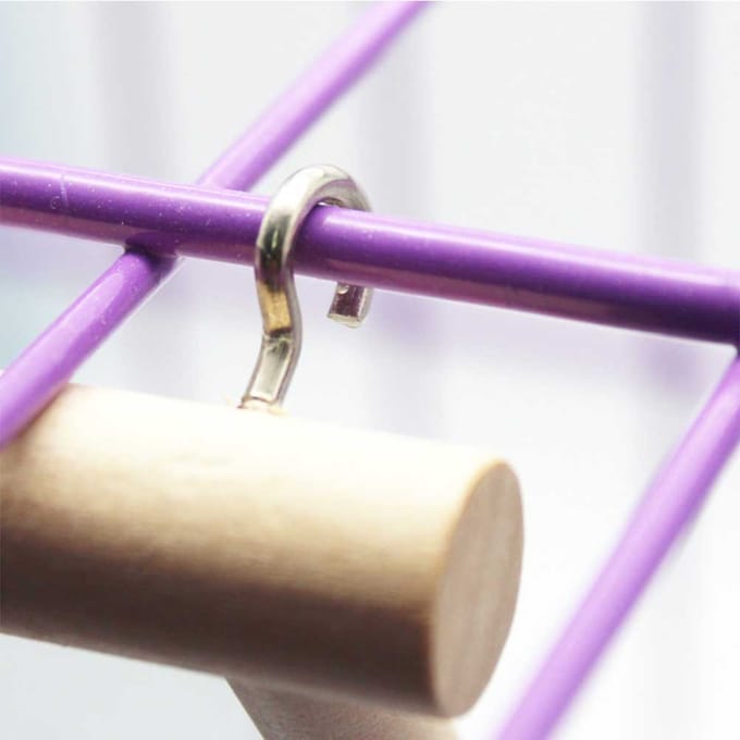 Standaard Stok met Spiegel voor Papegaai Huisdieraccessoires Houten Decoraties beige