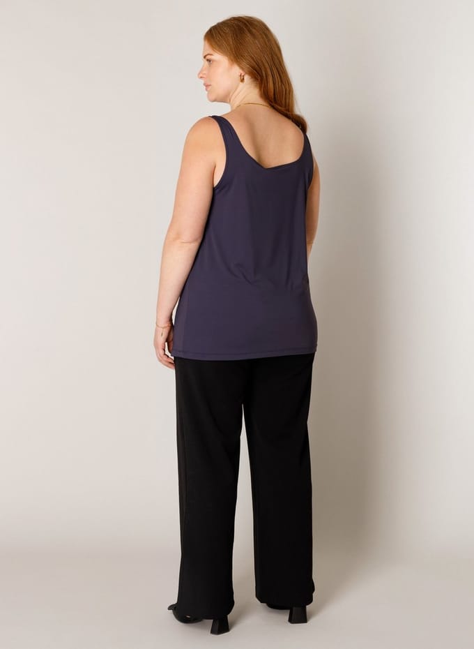 BASE LEVEL CURVY Yanne Tops - Dark Blue - maat 1(48)