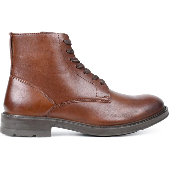 PS Poelman - maat 45- Heren - Laren Cognac Leren Veter Laars