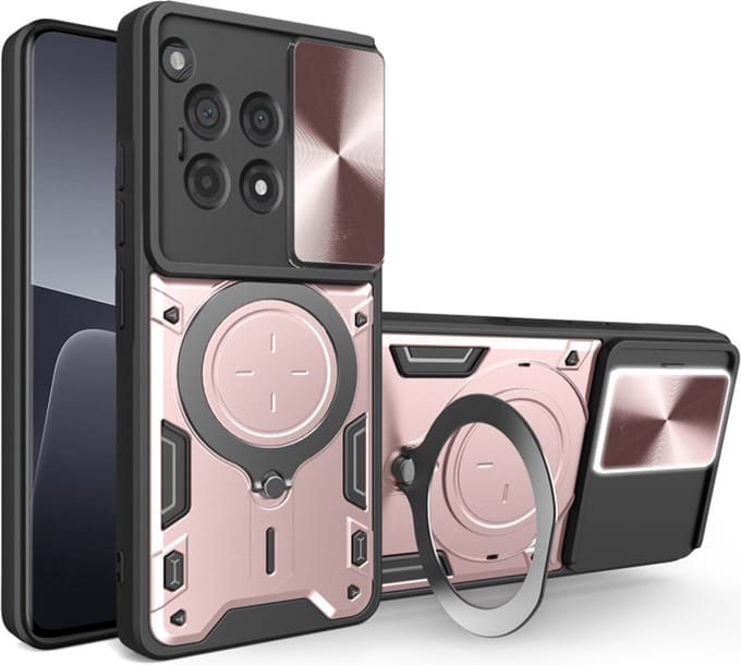 Hoesje geschikt voor OnePlus 12R - Techsuit CamGuard Pro Back Cover - Roségoud