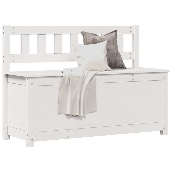 vidaXL - Bankje - 110x41x76,5 - cm - massief - grenenhout - wit