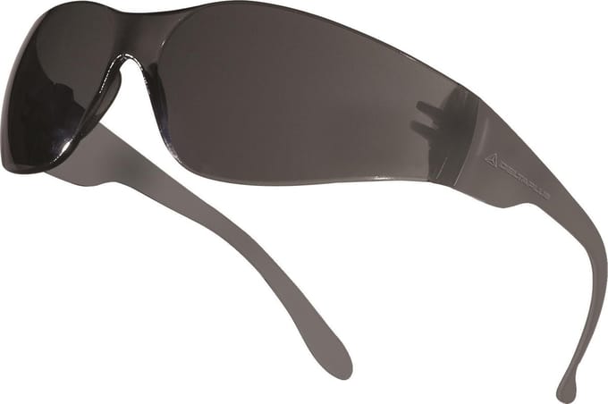 Delta Plus bril Polycarbonaat uit 1 stuk, platte spatels - Zwart - One size