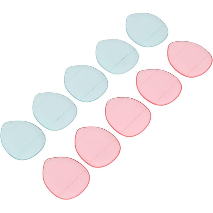 10 stuks Vinger Make-up Spons Zacht Elastisch Cosmetische Vinger Poeder Spons voor Foundation Concealer BB white