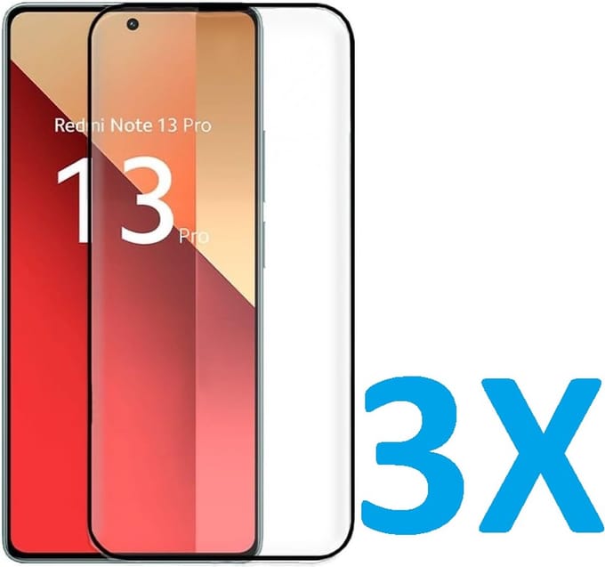 Volledige dekking Screenprotector Glas - Tempered Glass Screen Protector Geschikt voor: Xiaomi 13 Pro - 3x