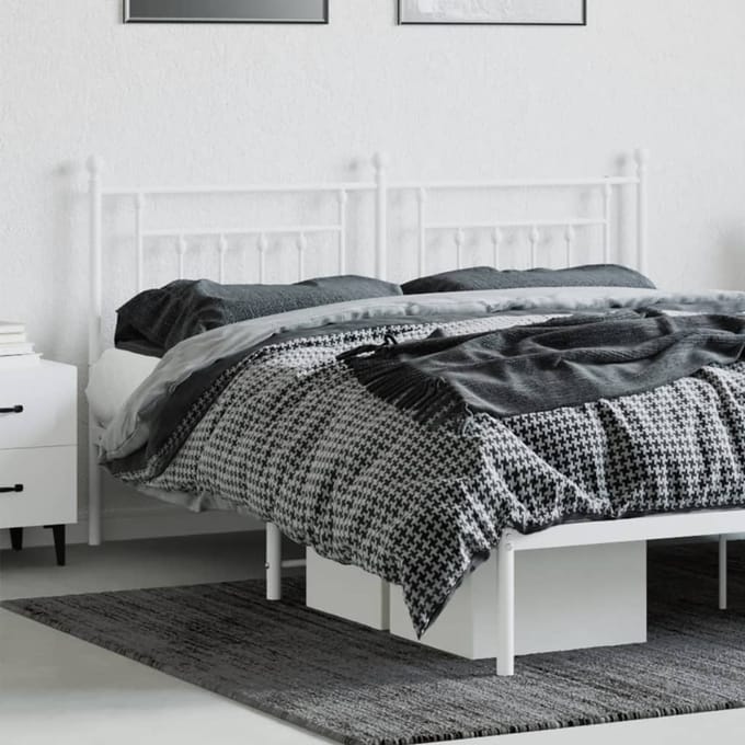 vidaXL - Vervangend - hoofdbord - 160 - cm - metaal - wit