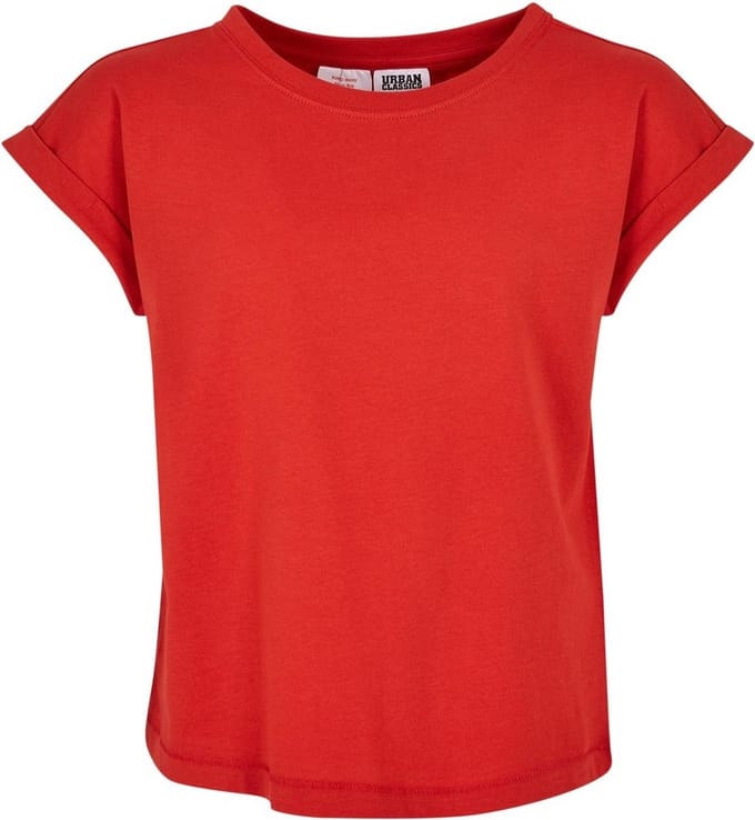 Urban Classics - Organic Extended Shoulder Kinder T-shirt - Kids 158/164 - Rood