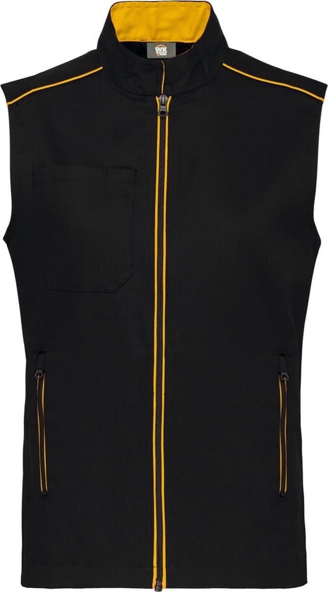 WK. Designed To Work Gilet Day To Day WK6148 - Black / Yellow - M