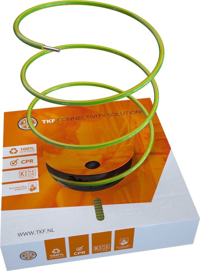 TKF 185109 ECA Installatiedraad - Geel/Groen - 2.5mm² x 100m