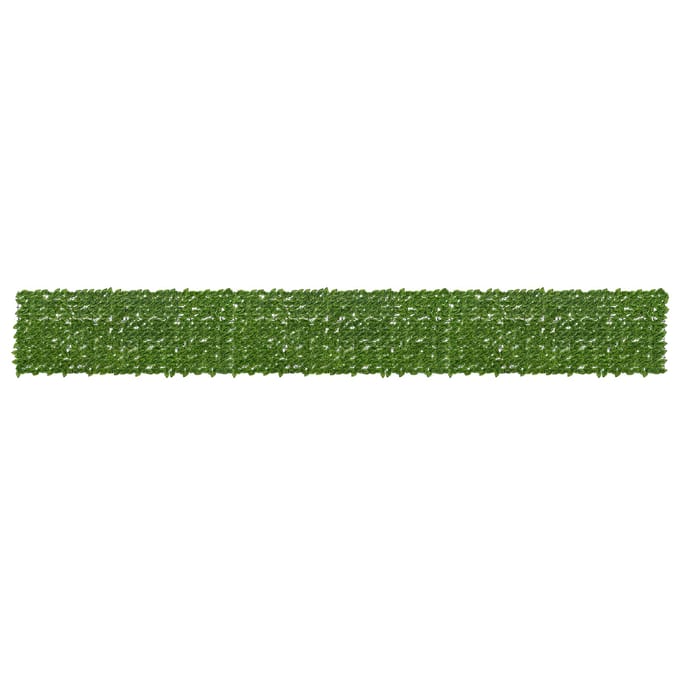 vidaXL - Balkonscherm - met - bladeren - Groen - en - Geel - 600 - x - 75 - cm