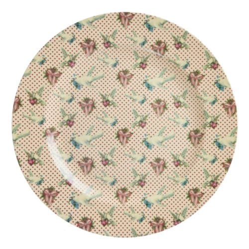 Rice kerst melamine serveerschaal rond dove