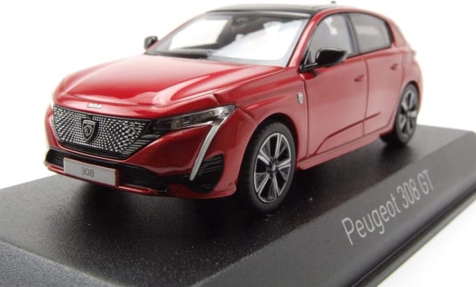 Peugeot 308 SW GT 2021 Elixir Rood - Modelauto 1/43 - Norev
