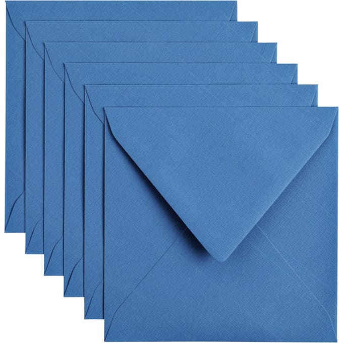 Papicolor Envelop vierk. 14cm royal blauw 105gr-CV 6 st 303972 - 140x140 mm