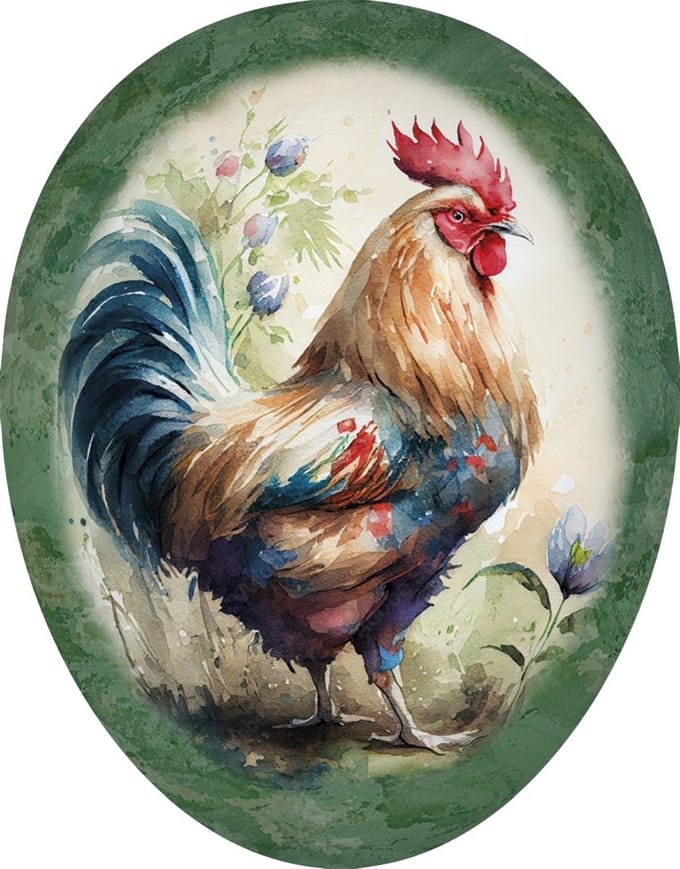 Ei karton Rooster, 35cm