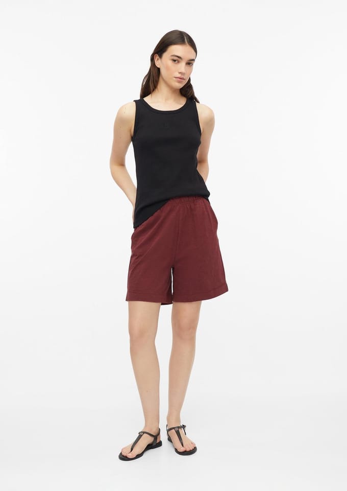 Dunne en zachte jersey met elastische taille en zijopening voor dames s.Oliver
