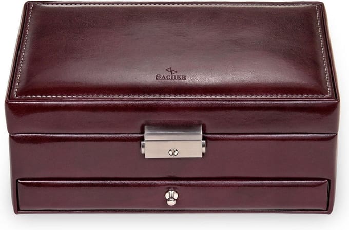 Sacher Sieradendoos Florage Jewellery Case Helen Bordeaux Wijnrood