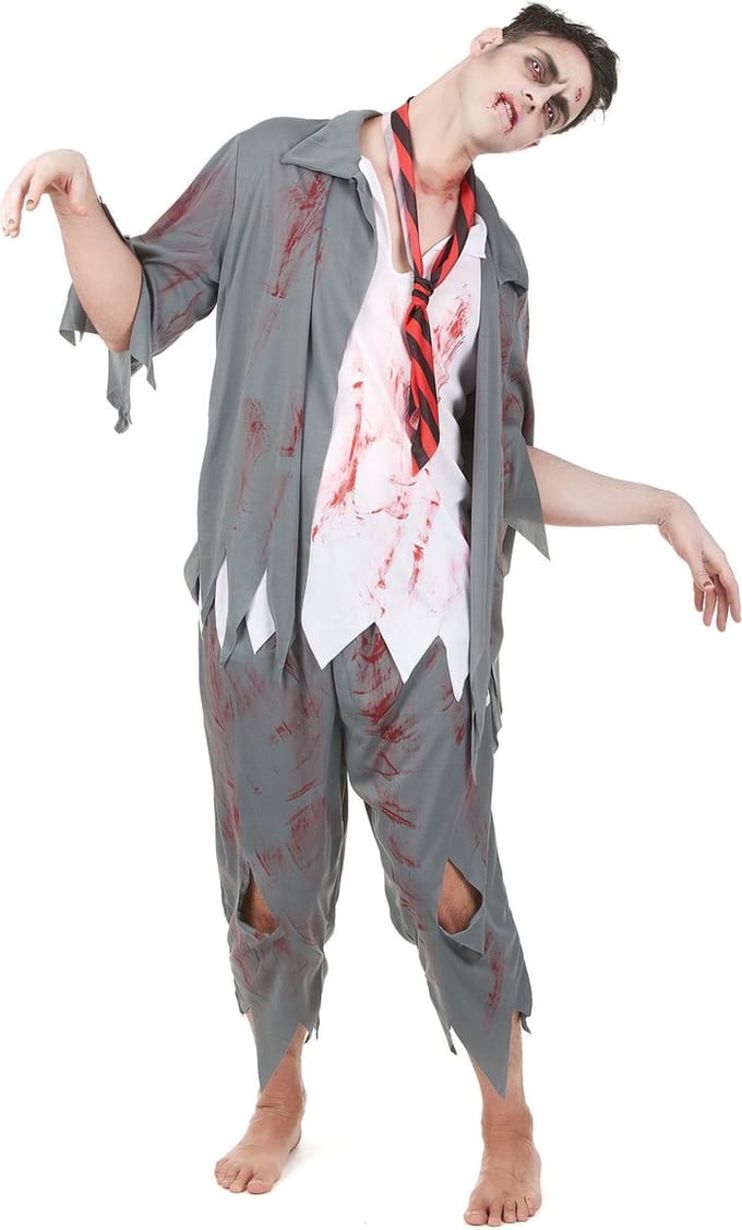 Vegaoo - Zombie scholier kostuum voor mannen