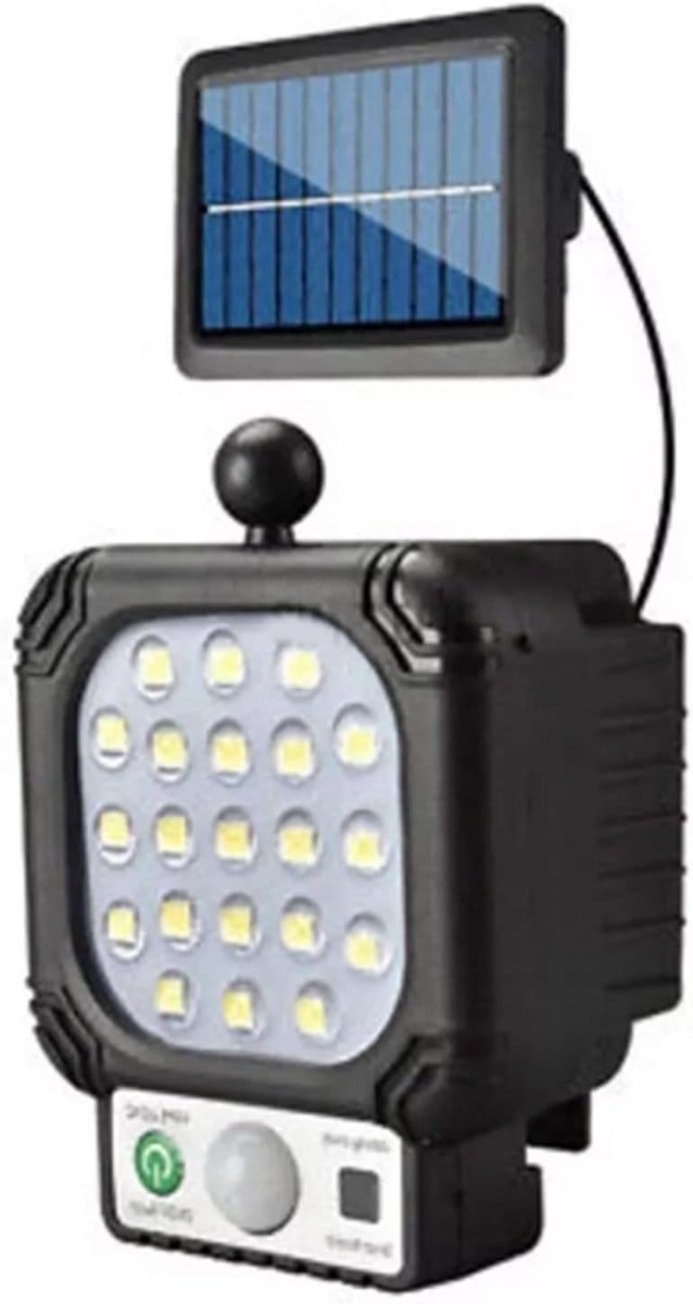 Zonnepaneel Buitenlamp met Bewegingssensor en 5 Meter Kabel voor Tuin en Terras